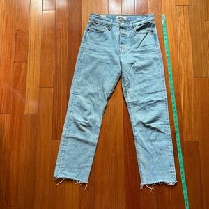 Levi's Light Blue High-Rise Straight Jeans